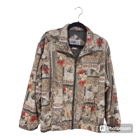 Vital Zone Vintage Women's Silk Jacket Size Large - Picture 1 of 9